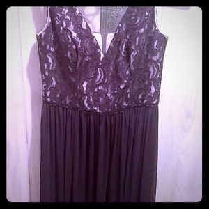 David's bridal illusion size 6 plum bridesmaids